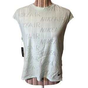 NWT Nike Muscle Tee Medium Mint Green Nike Air Dri-Fit Technology Semi-Sheer